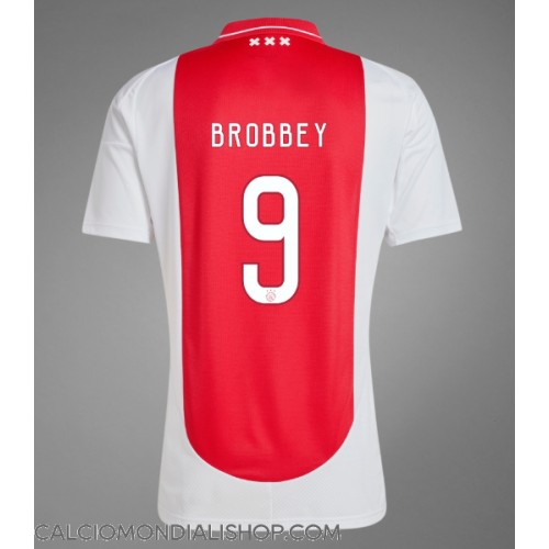 Maglie da calcio Ajax Brian Brobbey #9 Prima Maglia 2024-25 Manica Corta